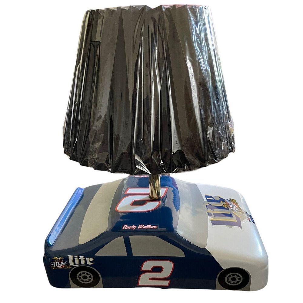 NASCAR‎ Rusty Wallace #2 Blue Taurus Car Shaped Desk Lamp Miller Racing